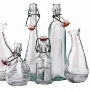 Afsluitbare glazen flessen voor de tweede fermentatie van kombucha